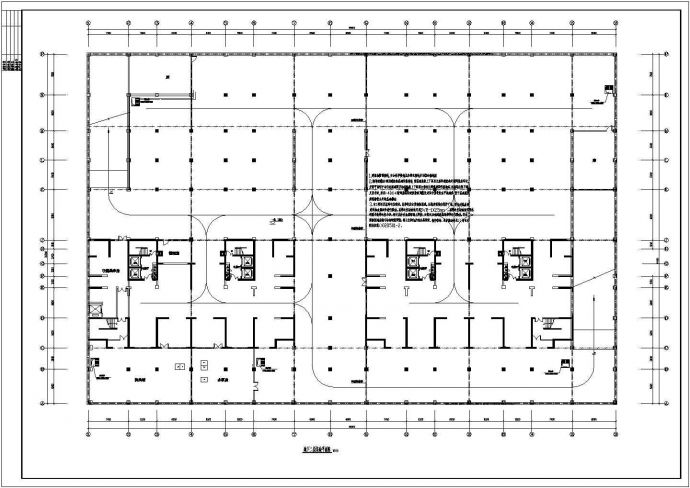 山东省某城市市区商场地下室平面建筑图_图1