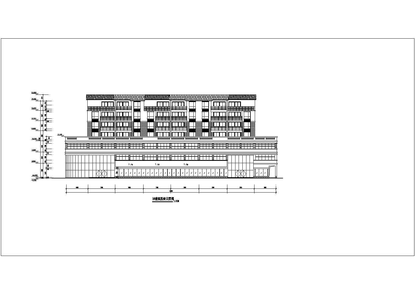 黑龙江省某城市六层商住楼设计建筑图