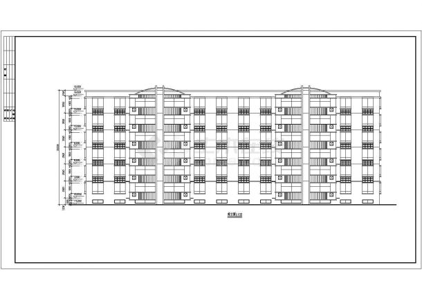 吉林省某城市六层住宅楼平立剖面图-图二