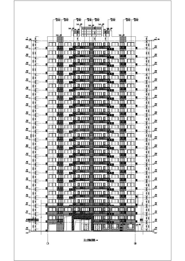 某15962平方米高层住宅楼全专业施工图CAD-图一