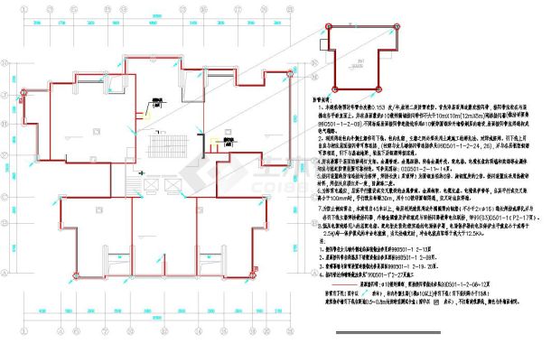 某33层高层住宅楼多专业设计施工图CAD-图一