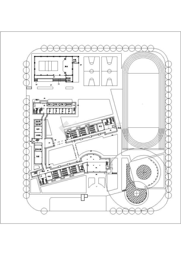 安徽省某城市教学楼18班小学设计cad图