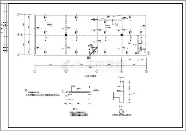 某剪力墙结构消防水池建筑结构施工图-图二