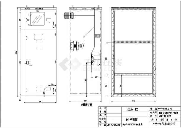 某工程10KV高压柜结构图和电气图CAD-图二