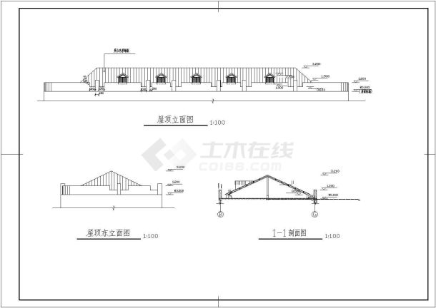 某钢结构办公楼平屋面改坡屋面设计施工图-图二