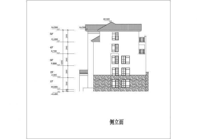 四川省某地区住宅楼6号楼CAD设计图_图1