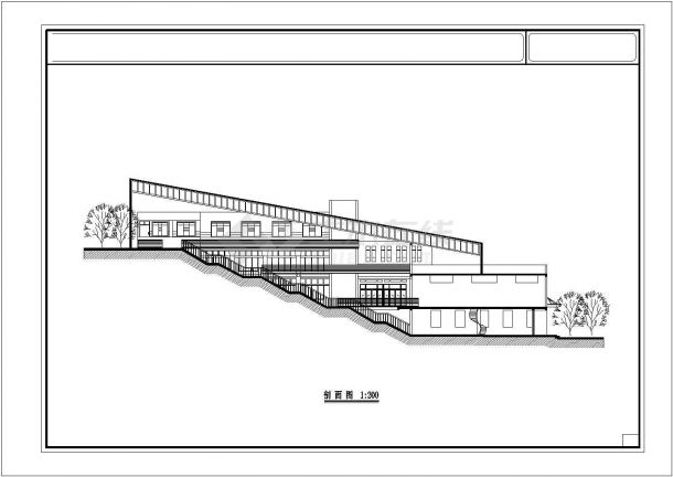 某中学科学活动中心建筑设计方案图-图二