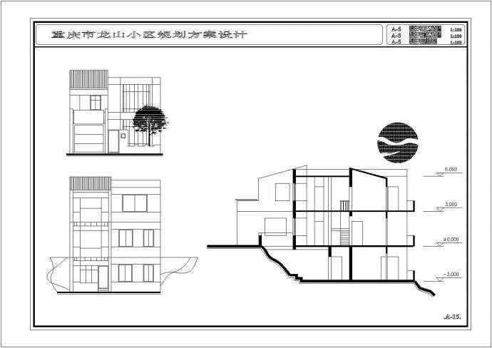 山东省某沿海城市小区设计方案建筑图_图1
