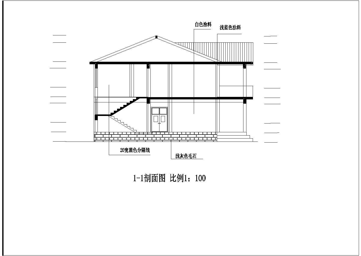 浙江省某城市二层别墅外形设计方案