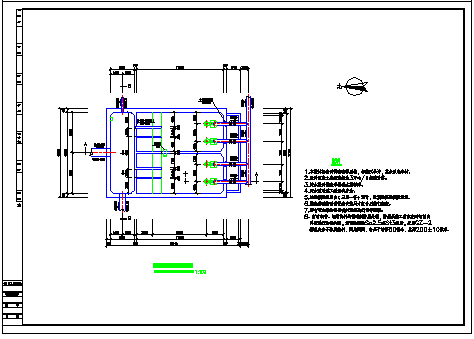 3万吨污水泵站工艺设计施工图-图二
