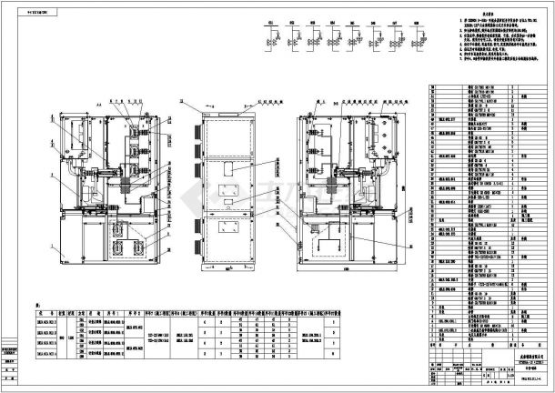 中置柜总装配图（各种方案集中编辑）CAD-图一