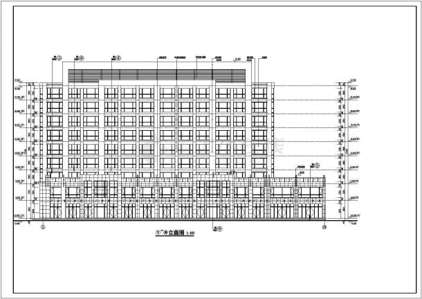 某高层住宅楼、洋房全套建筑结构cad设计施工图（含效果图）-图一