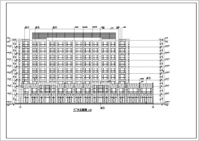 某高层住宅楼、洋房全套建筑结构cad设计施工图（含效果图）_图1
