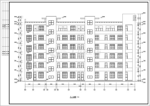 设计简单的六层中学教学楼建筑及结构图全套-图二