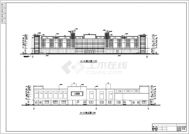 五层现代风格商务超市详细建筑设计图纸-图一