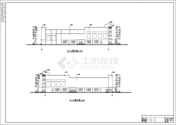 五层现代风格商务超市详细建筑设计图纸-图二