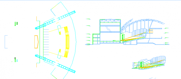 某区影剧院建筑设计图纸（共3张）_图1