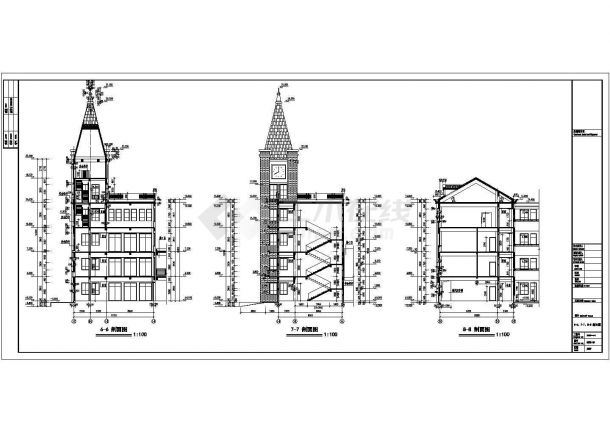 某地区四层学校建筑设计规划施工方案图-图二