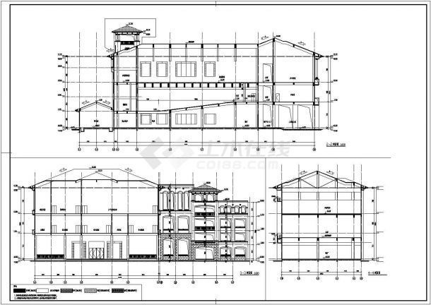 某地区三层综合楼建筑设计规划施工图-图一
