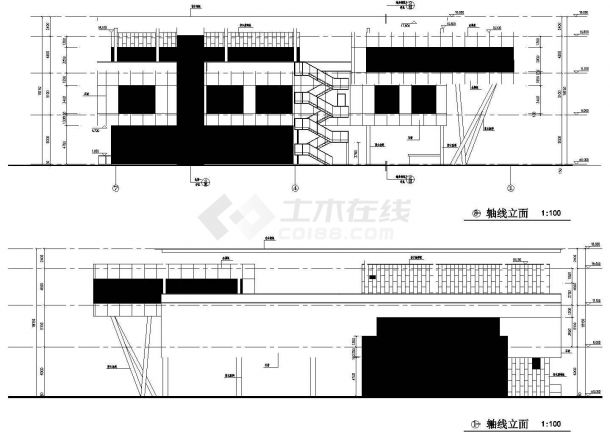 某地三层售楼处全套建筑cad设计施工图纸-图一