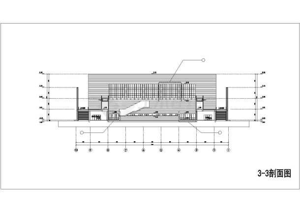 某大学体育馆建筑设计方案施工图纸-图二