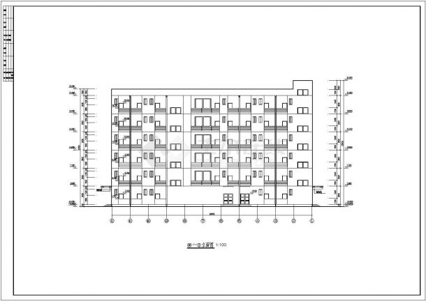 六层框架结构宿舍楼毕业设计(带计算书)-图二