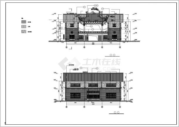 两层商业餐饮多层综合楼建筑施工图(含有戏台)-图二
