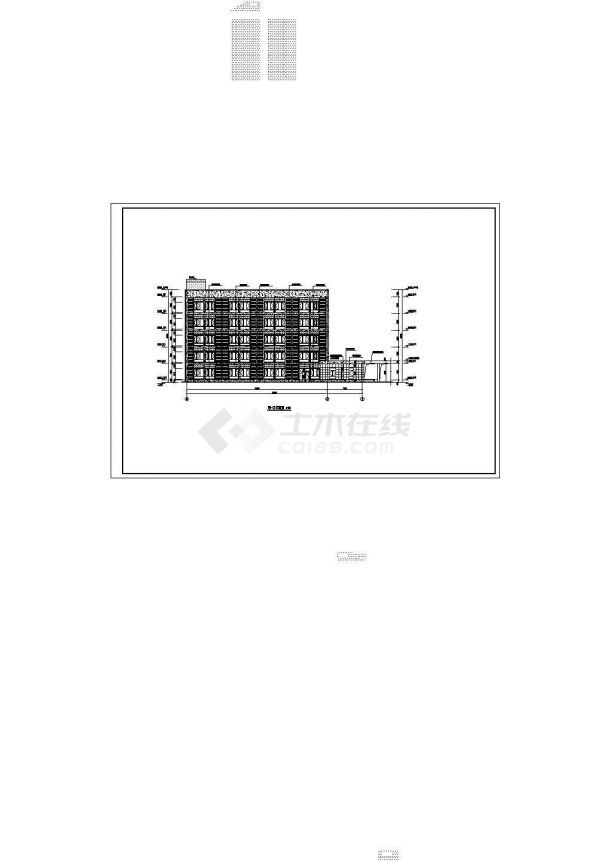 五层现代风格宿舍楼建筑设计施工图-图二