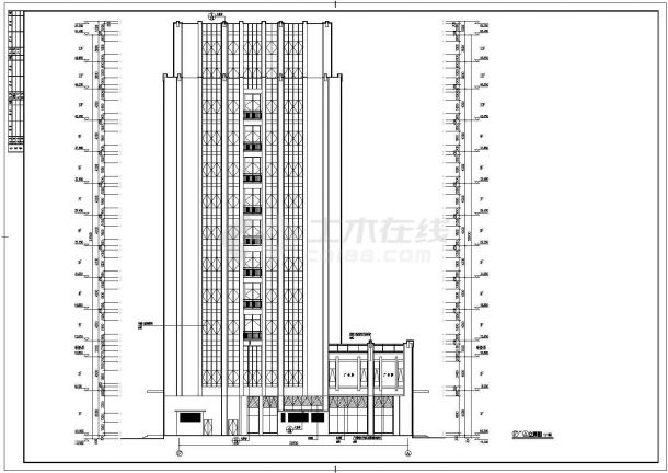 12层高层办公楼建筑结构施工图纸-图一