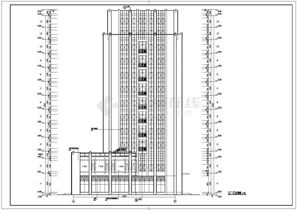 12层高层办公楼建筑结构施工图纸-图二