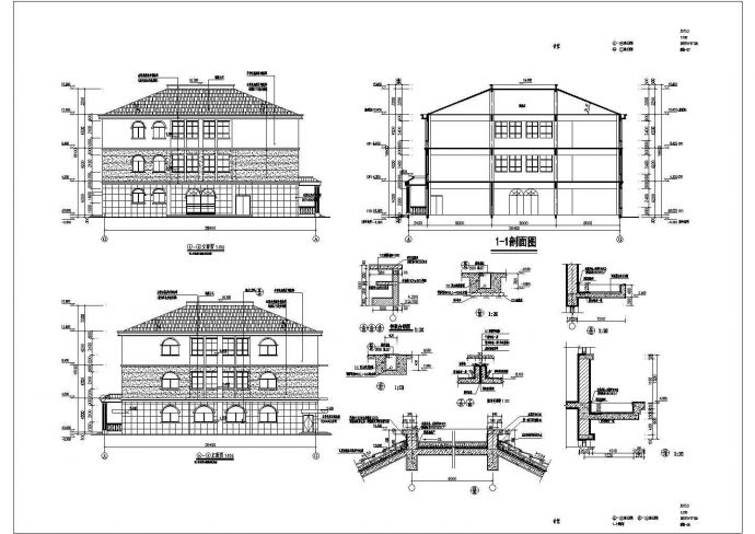 某地区三层学生食堂设计规划施工图_图1