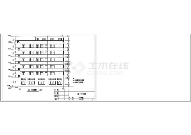 六层框架结构出租房建筑设计施工图-图一