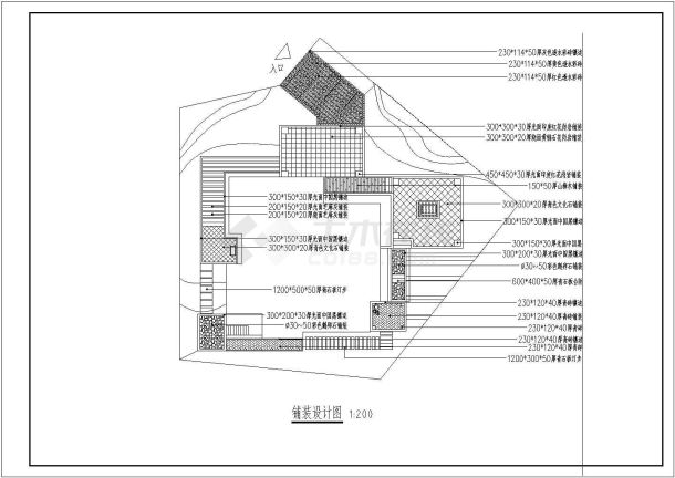 别墅庭院绿化设计图（含总平面图）-图二