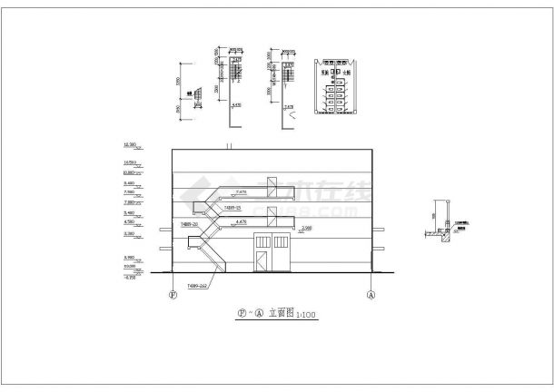 四川省某城市CAD厂房车间建筑图-图二