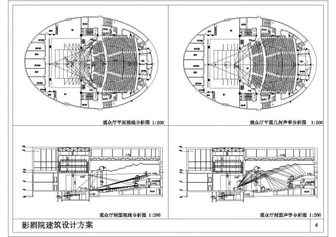 带夹层影剧院框架结构详细建筑设计方案图纸_图1