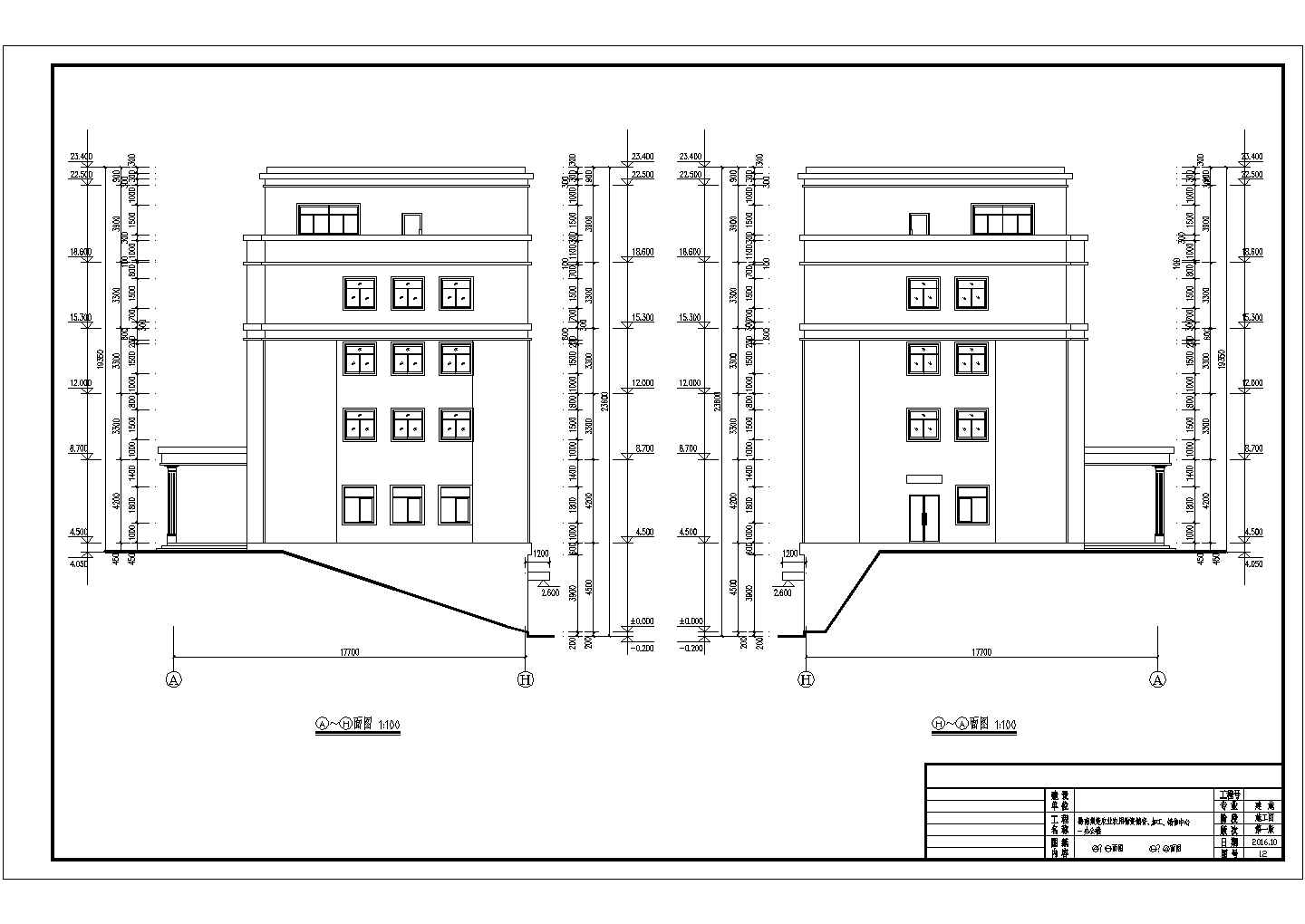 贵州省某5层多层办公建筑设计施工图