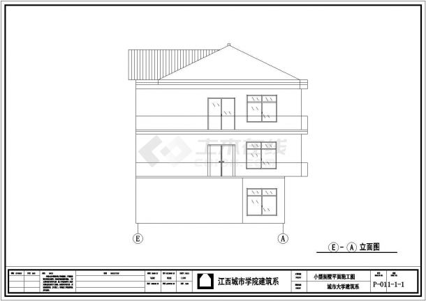 三层小型别墅建筑施工设计图（带结构图）-图二
