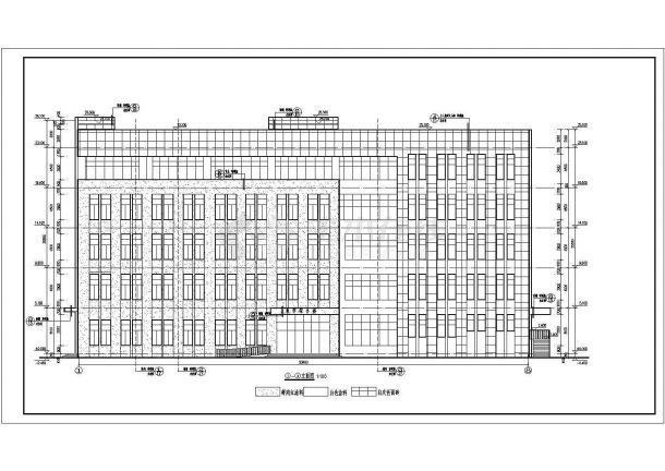 某学院5层综合教学楼建筑结构施工图（含水）-图一