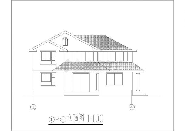 现代风格双层独立别墅建筑设计方案施工图-图二