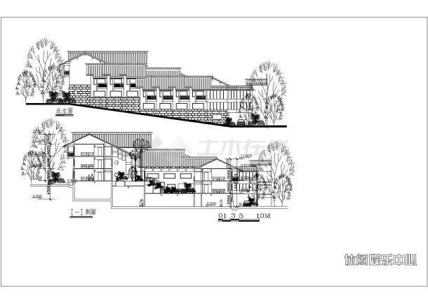 某度假区休闲娱乐中心建筑施工图纸-图二