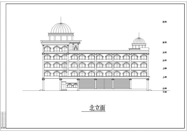 安徽省某城市邮政大楼CAD方案图-图二