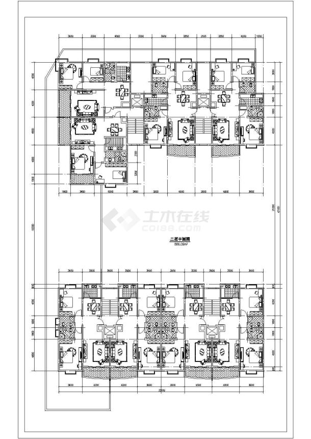 十二层带地下室商住楼建筑设计方案图-图二