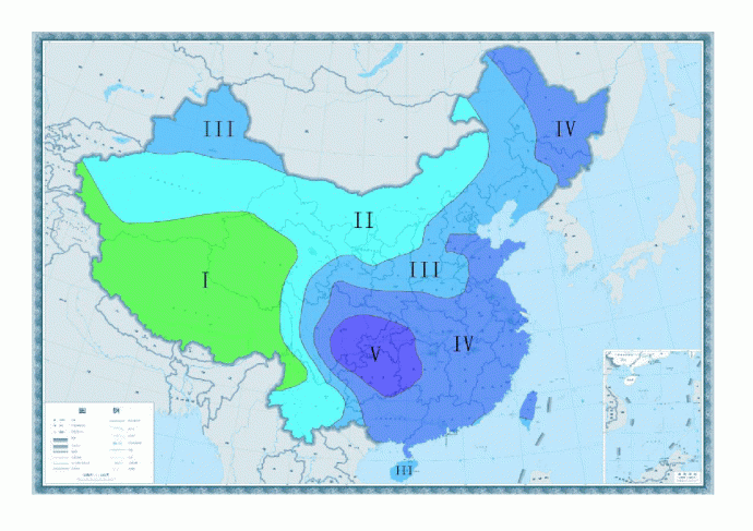 中国光气候分区图（采光设计必备）_图1