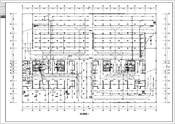 江苏省某城市市区商场地下室及平面图-图二