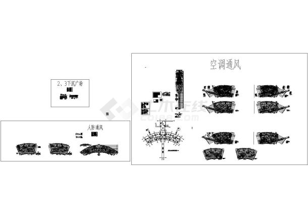 [江苏]某地下商业建筑空调及通风系统设计施工图-图一