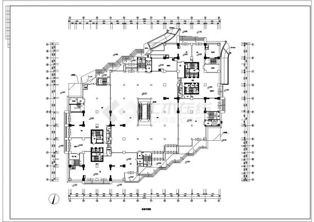 某地六层带夹层大型商场建筑设计方案图-图一