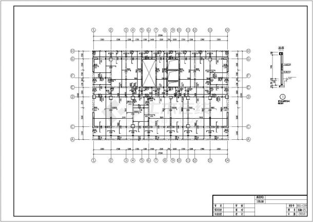 适用住房带地下室17层单元楼建筑施工设计图-图二