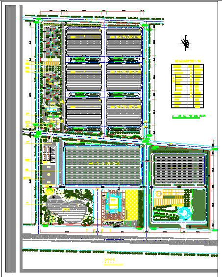 工业园规划建筑设计施工总平面图纸-图一