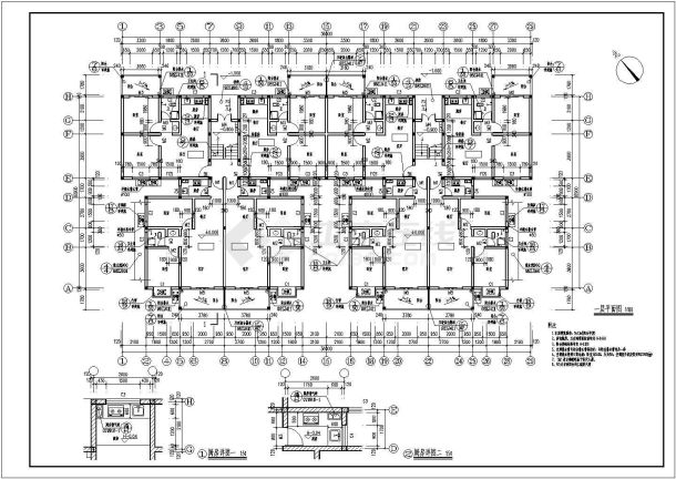 某地小型多层办公楼建筑设计施工图（全套）-图一