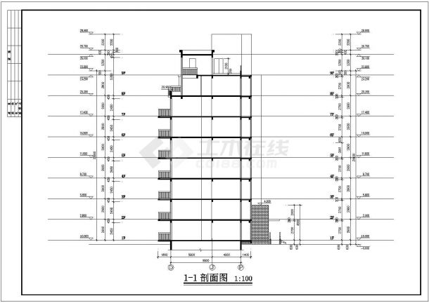 某九层框剪结构住宅楼建筑施工方案图-图一